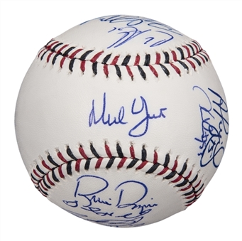 2015 American League All-Star Team Signed OML Manfred Baseball With 18 Signatures Including Trout, Pujols, and Sale (PSA/DNA)